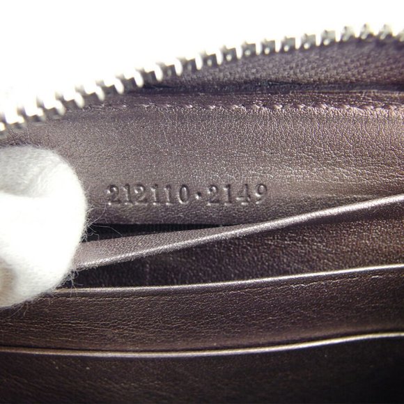 GUCCI wallet GG imple- gray gray coating canvas �~ leather Authentic used - Picture 9 of 9